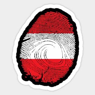 Flag of Austria in fingerprint Sticker